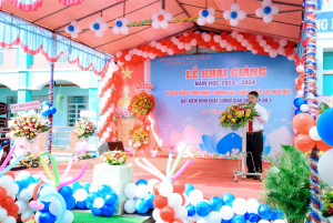 Lễ khai giảng năm học 2023-2024 và đón bằng công nhận trường đạt chuẩn Quốc gia mức độ 1, đạt kiểm định chất lượng Giáo dục cấp độ 2