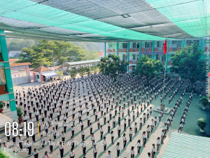 HỌC SINH TRƯỜNG TIỂU HỌC AN TÂY ĐỒNG DIỄN VÕ NHẠC VOVINAM